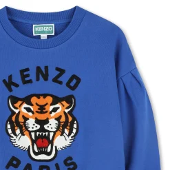 Sale KENZO KIDS Sweat-shirt en molleton WAVE BLUE