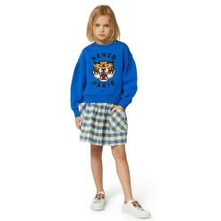 Sale KENZO KIDS Sweat-shirt en molleton WAVE BLUE