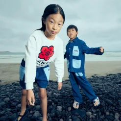 Sale KENZO KIDS Sweat-shirt en molleton OFFWHITE