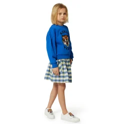 Sale KENZO KIDS Sweat-shirt en molleton WAVE BLUE