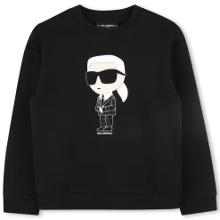 Clearance KARL LAGERFELD KIDS Sweat-shirt imprimé BLACK
