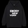 Best DKNY Sweat-shirt imprimé relief BLACK