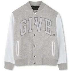 Sale GIVENCHY Sweat-shirt molleton bicolore GRIS CHINE