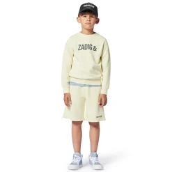 Outlet ZADIG & VOLTAIRE Sweat-shirt molletonné JAUNE ACIDULE