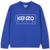 New KENZO KIDS Sweat-shirt molletonné coton WAVE BLUE