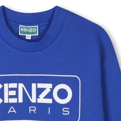 New KENZO KIDS Sweat-shirt molletonné coton WAVE BLUE