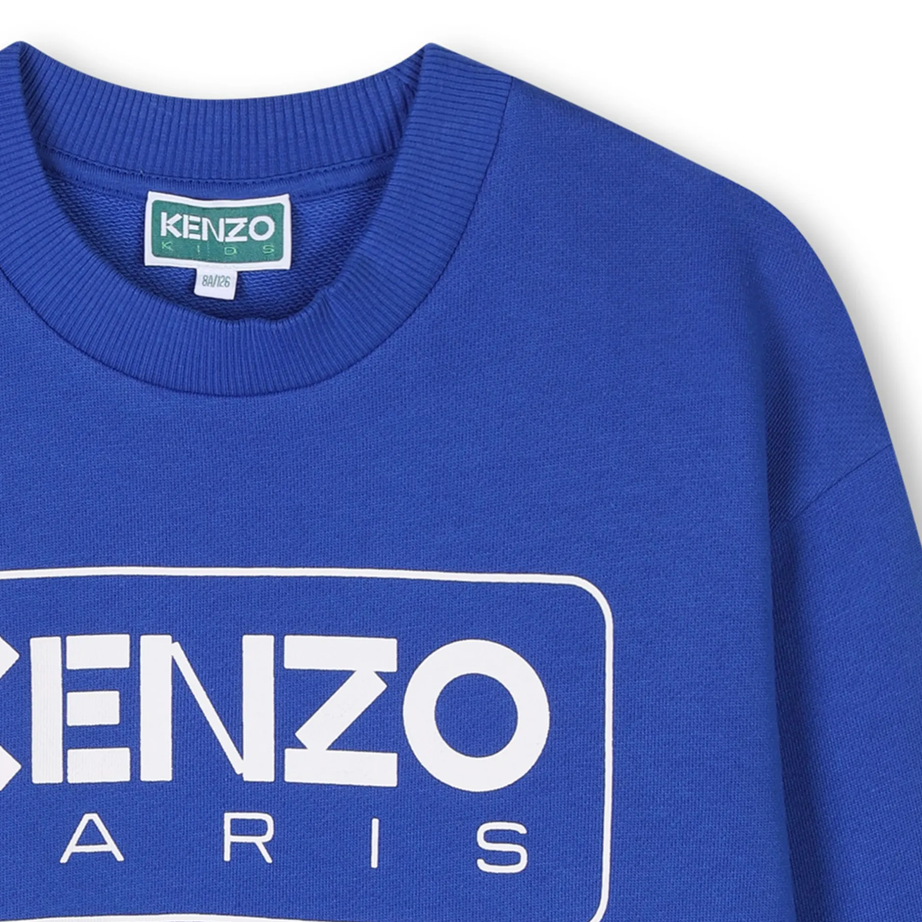 New KENZO KIDS Sweat-shirt molletonné coton WAVE BLUE