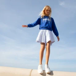 New KENZO KIDS Sweat-shirt molletonné coton WAVE BLUE