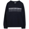 Outlet BOSS Sweat-shirt molletonné imprimé BLEU CARGO