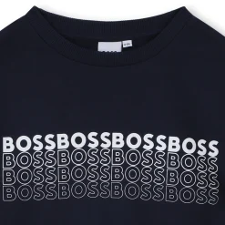 Outlet BOSS Sweat-shirt molletonné imprimé BLEU CARGO