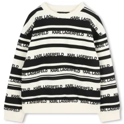 Fashion KARL LAGERFELD KIDS Sweat-shirt rayé CHALK
