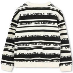 Fashion KARL LAGERFELD KIDS Sweat-shirt rayé CHALK