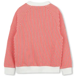 Best KENZO KIDS Sweat-shirt rayé en coton ROUGE VIF