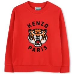 Best KENZO KIDS Sweat-shirt Tigre brodé ROUGE VIF