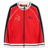 Sale KENZO KIDS Sweat-shirt zippé col montant PIMENT