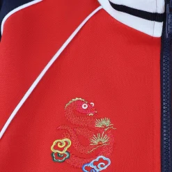 Sale KENZO KIDS Sweat-shirt zippé col montant PIMENT