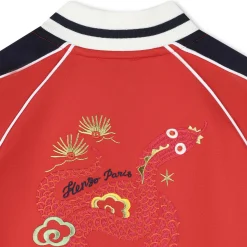 Sale KENZO KIDS Sweat-shirt zippé col montant PIMENT