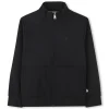 Sale BOSS Sweat-shirt zippé uni BLACK