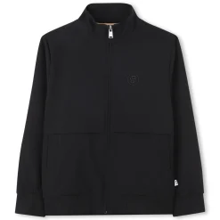 Sale BOSS Sweat-shirt zippé uni BLACK