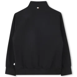 Sale BOSS Sweat-shirt zippé uni BLACK
