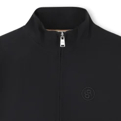 Sale BOSS Sweat-shirt zippé uni BLACK
