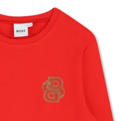 Online BOSS TEE-SHIRT MANCHES LONGUES PIMENT