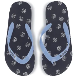 Hot BOSS Tongs imprimées BLEU CARGO