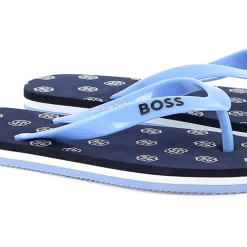 Hot BOSS Tongs imprimées BLEU CARGO