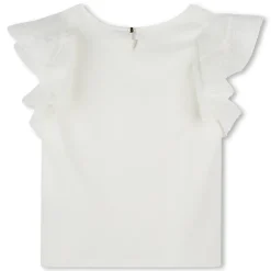 Clearance CHLOE Top avec manches à volants OFFWHITE