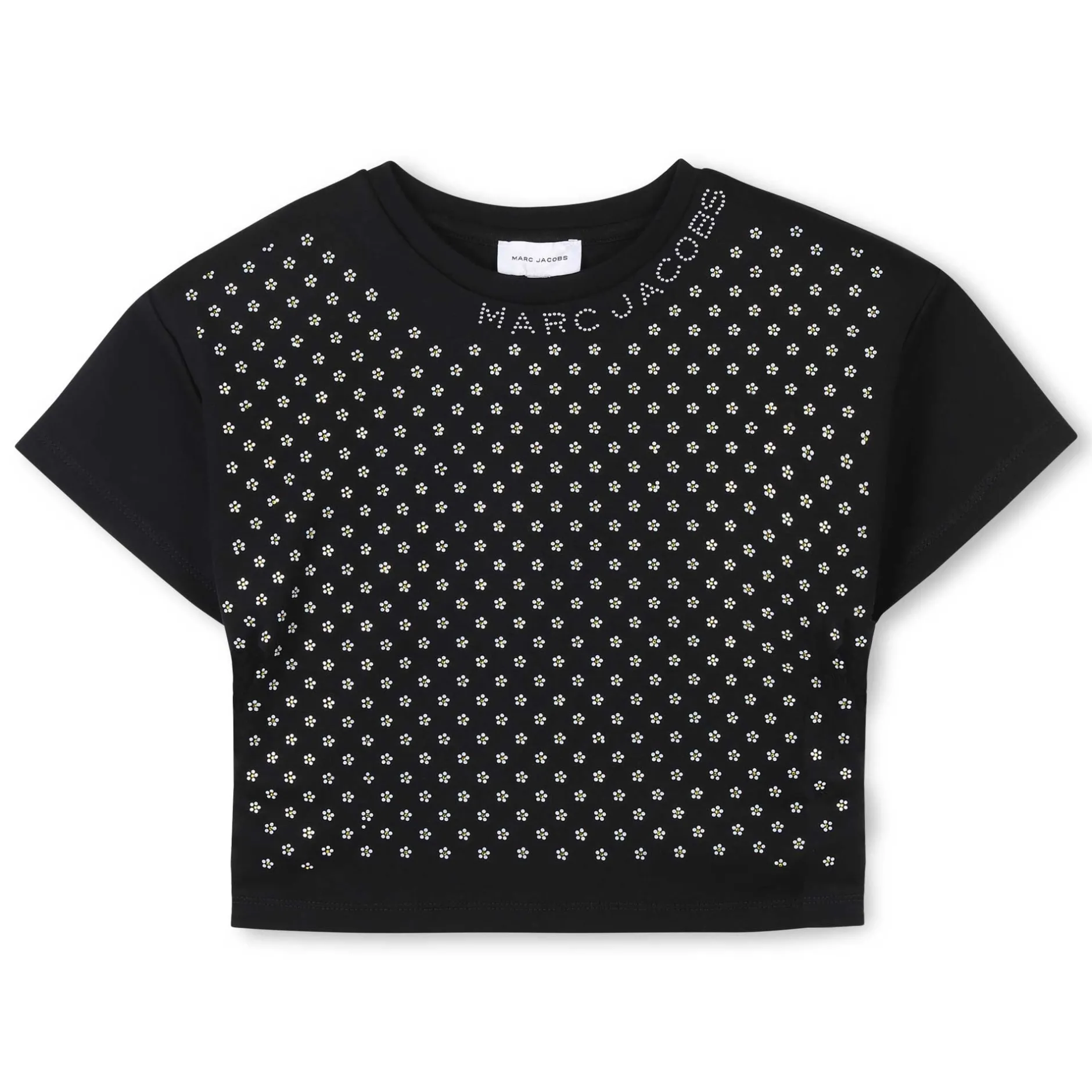 Best MARC JACOBS Top en coton avec strass BLACK