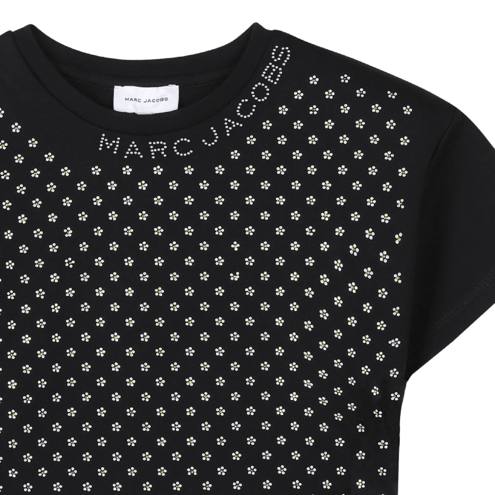 Best MARC JACOBS Top en coton avec strass BLACK