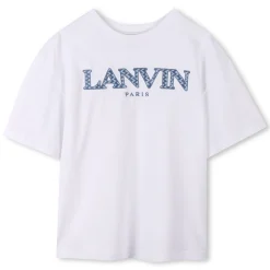 Online LANVIN T-shirt à manches courtes BLANC BLEU