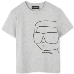 Online KARL LAGERFELD KIDS T-shirt à manches courtes GRIS CHINE