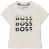 Online BOSS T-shirt à manches courtes VANILLE