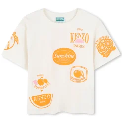 Outlet KENZO KIDS T-shirt à manches courtes OFFWHITE