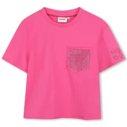 Hot HUGO T-shirt à manches courtes SHOCKING PINK