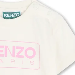 Outlet KENZO KIDS T-shirt à manches courtes ECRU ROSE
