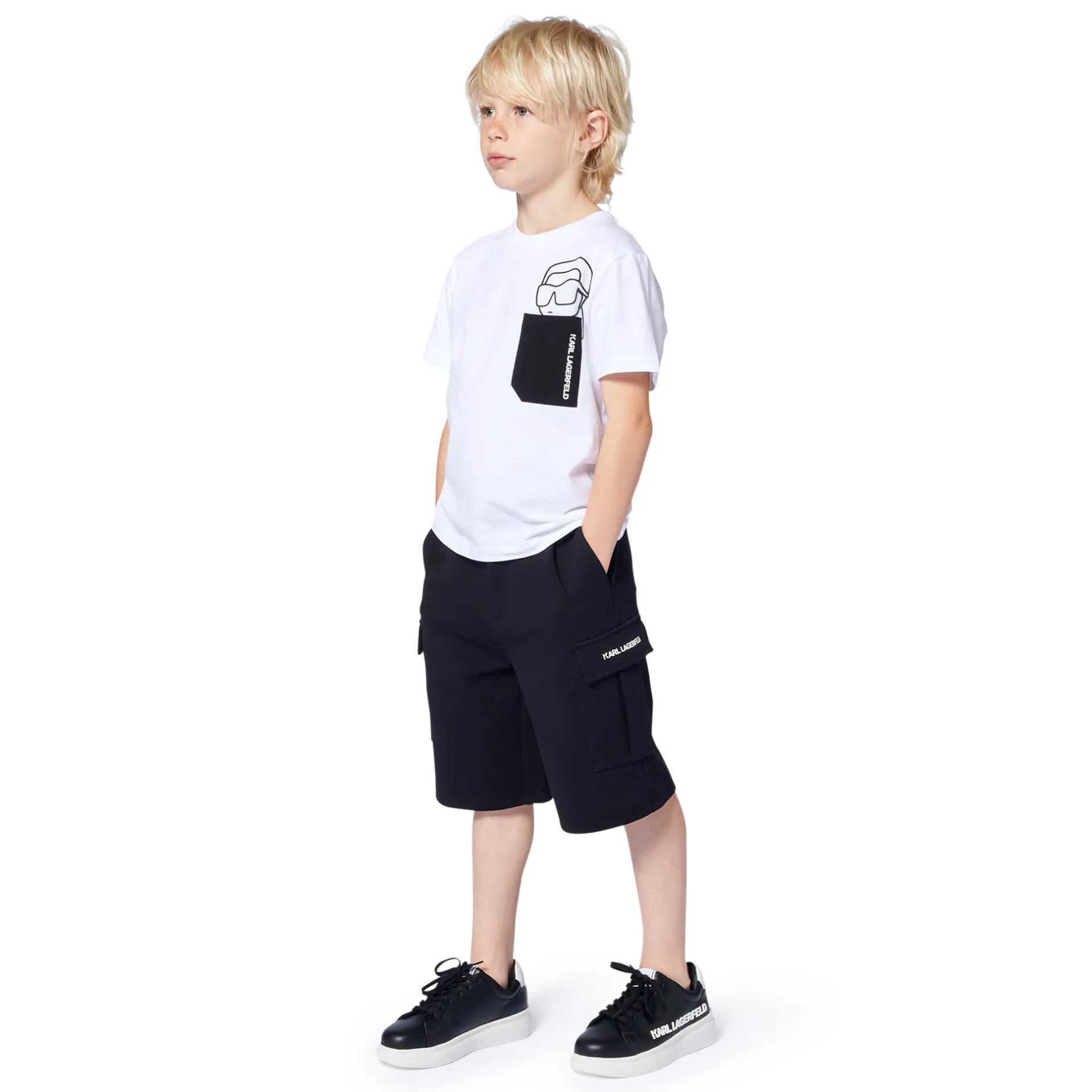 Fashion KARL LAGERFELD KIDS T-shirt à manches courtes BLANC