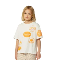 Outlet KENZO KIDS T-shirt à manches courtes OFFWHITE