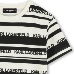 Outlet KARL LAGERFELD KIDS T-shirt à manches courtes rayé CHALK
