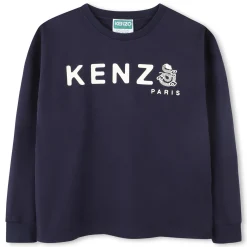 Sale KENZO KIDS T-shirt à manches longues BLEU DE CHINE