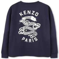 Sale KENZO KIDS T-shirt à manches longues BLEU DE CHINE