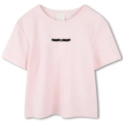 Fashion GIVENCHY T-shirt à noeud en satin MARSHMALLOW