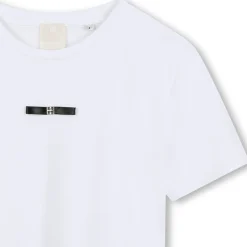 Clearance GIVENCHY T-shirt à noeud en satin BLANC