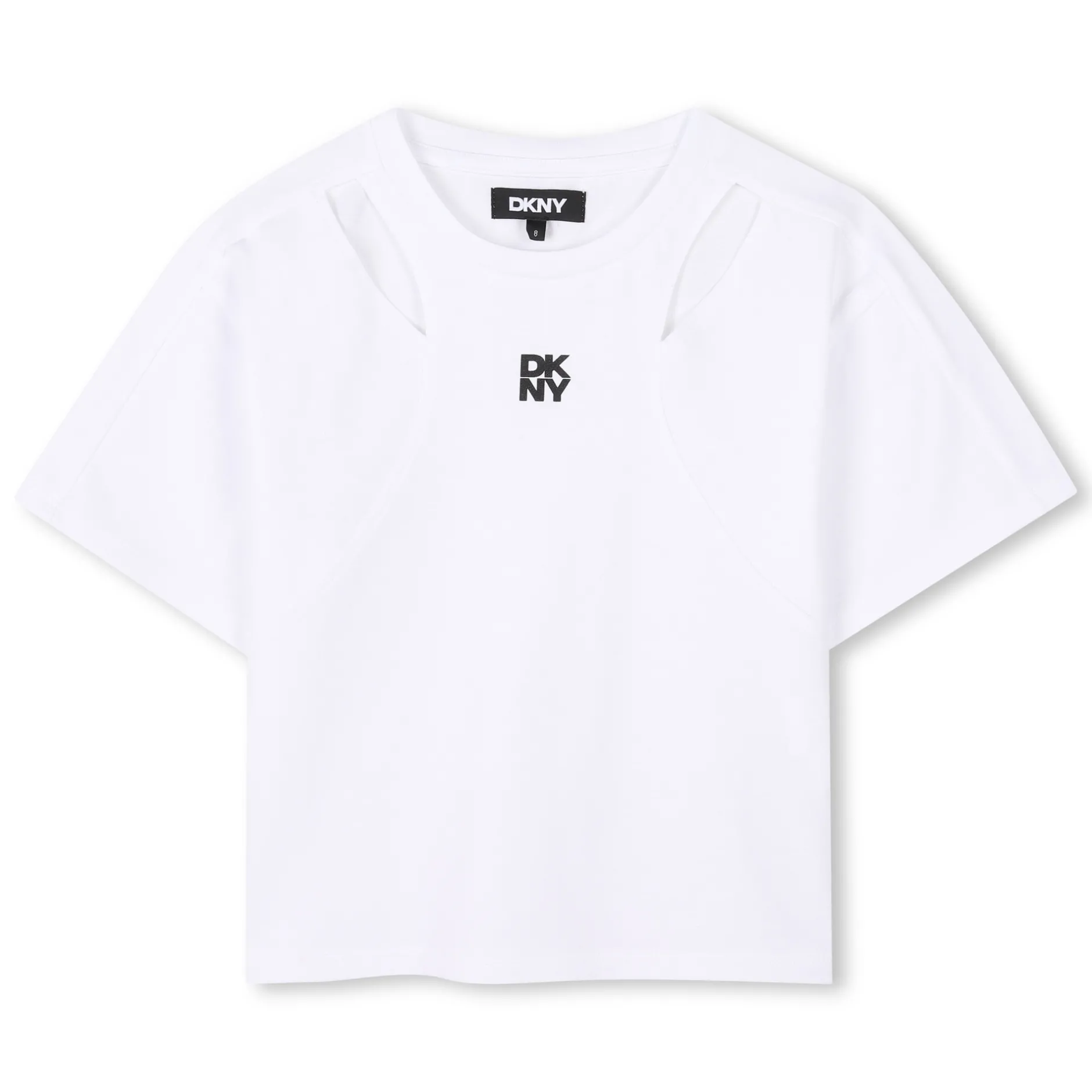 Clearance DKNY T-shirt ajouré manches courtes BLANC
