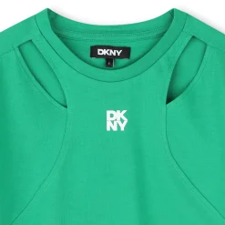 Hot DKNY T-shirt ajouré manches courtes CHARTREUSE