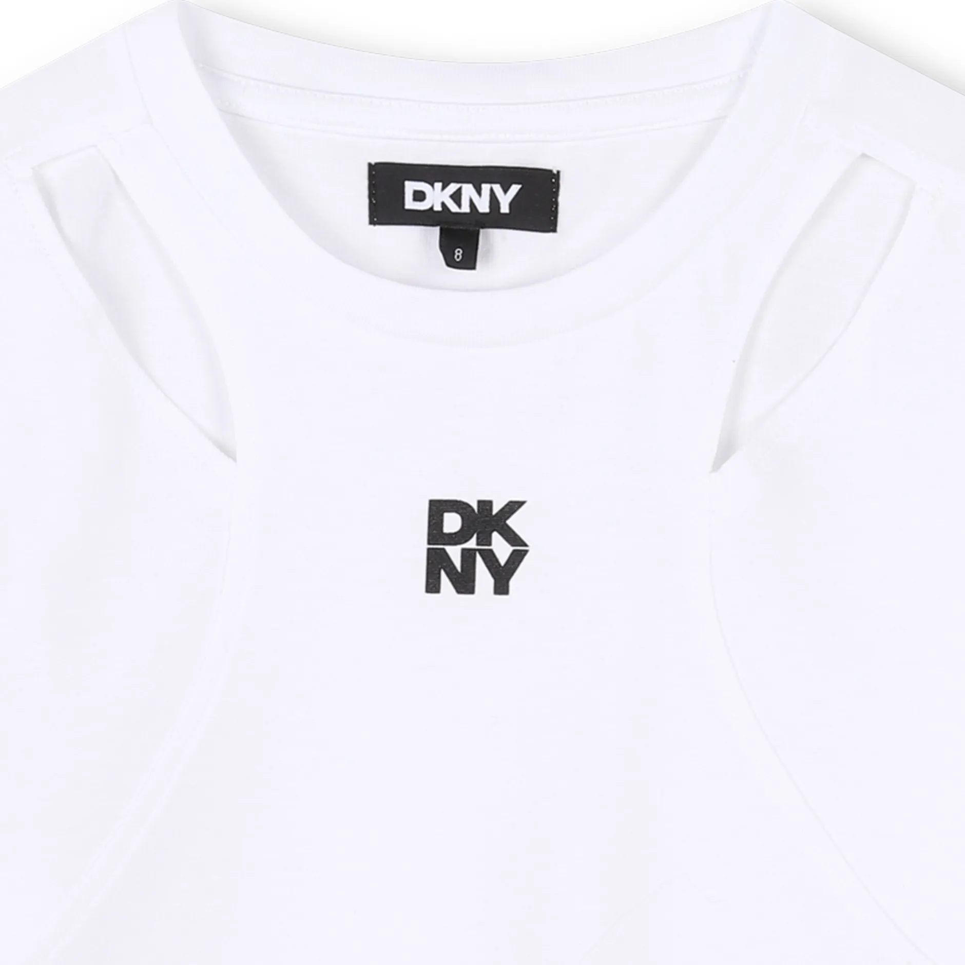 Clearance DKNY T-shirt ajouré manches courtes BLANC