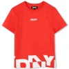 Best DKNY T-shirt ample en coton ROUGE VIF