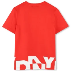 Best DKNY T-shirt ample en coton ROUGE VIF