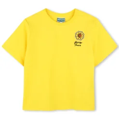 Online KENZO KIDS T-shirt avec badge et broderie JAUNE TAXI